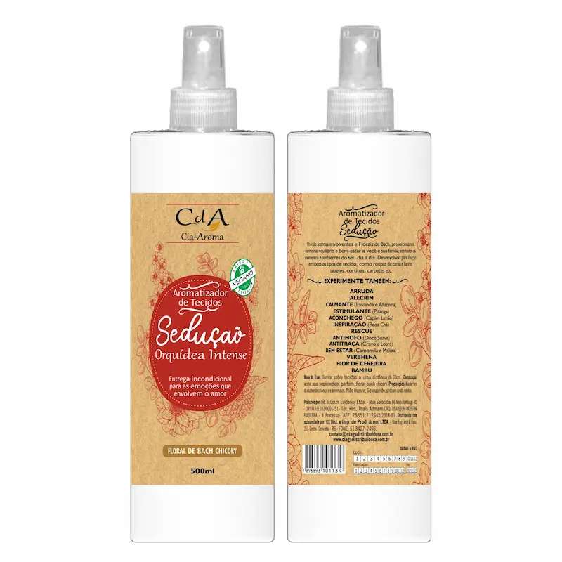 CdA Cia de Aroma – Aromatizador de Tecido Orquídea 500ml