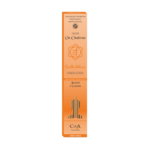 Incenso Vareta os Chakras - Sexual - Jasmin e Canela 10 Varetas