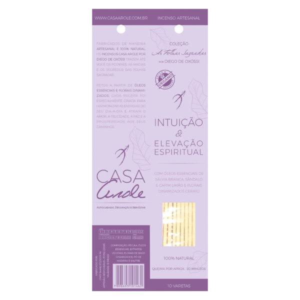Incenso Vareta - Casa Arole | Intuição & Elevação Espiritual 10 Varetas