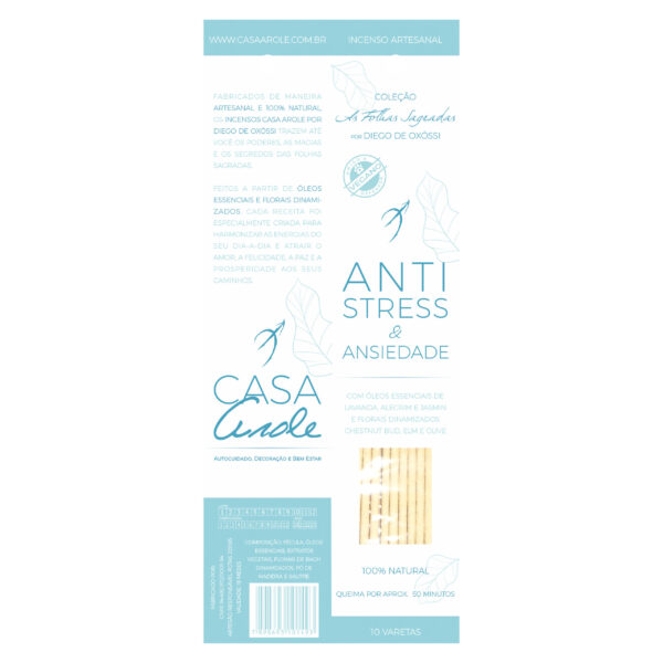 Incenso Vareta - Casa Arole | Antistress & Ansiedade 10 Varetas