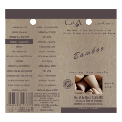 Incenso Cone Bamboo 10 Cones