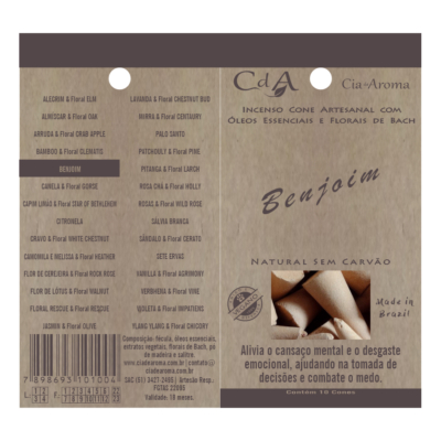 Incenso Cone Benjoim 10 Cones
