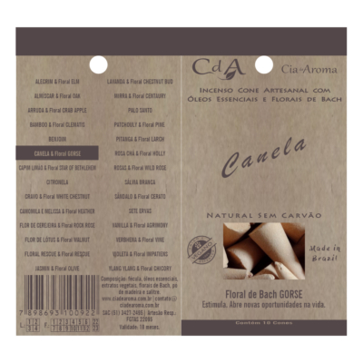 Incenso Cone Canela 10 Cones