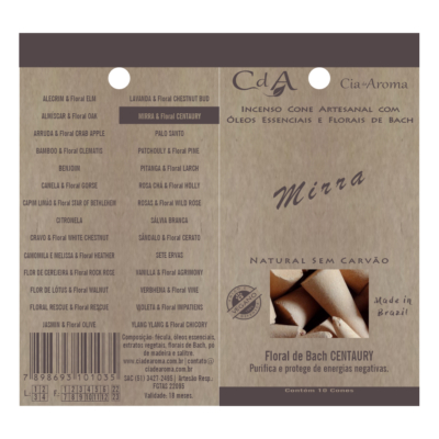 Incenso Cone Mirra 10 Cones
