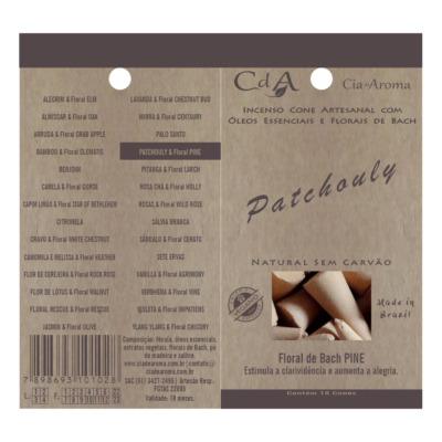 Incenso Cone Patchouly 10 Cones