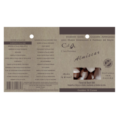 Incenso Cone Refluxo Almíscar 10 Cones