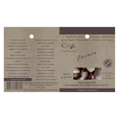 Incenso Cone Refluxo Jasmin 10 Cones