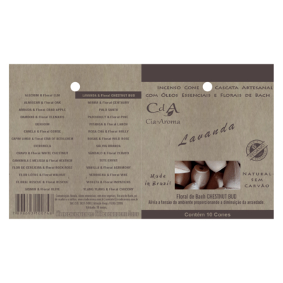 Incenso Cone Refluxo Lavanda 10 Cones