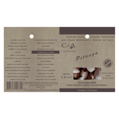Incenso Cone Refluxo Pitanga 10 Cones