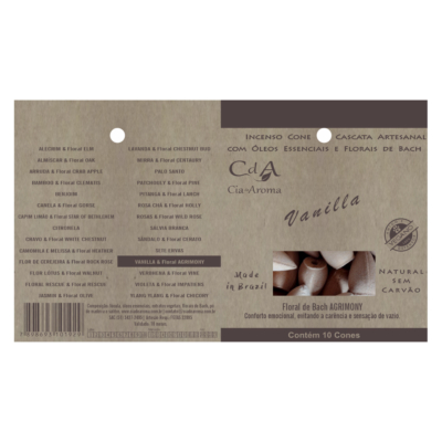 Incenso Cone Refluxo Vanilla 10 Cones