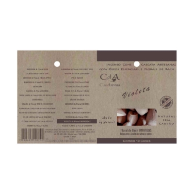 Incenso Cone Refluxo Violeta 10 Cones