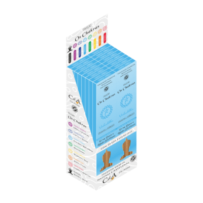 Display Incenso Vareta os Chakras - Laríngeo 16 Cartelas