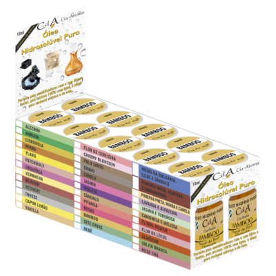 Display Óleo Hidrossolúvel Alecrim 10 Unidades